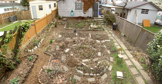 (garden panorama, facing south)