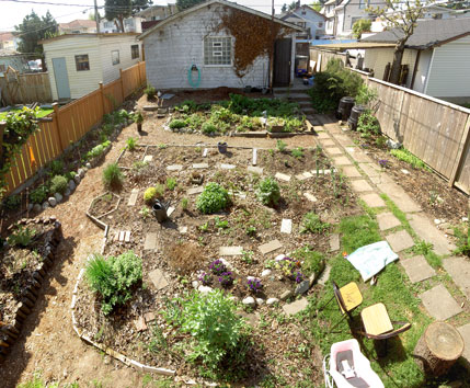 (garden panorama, facing south)