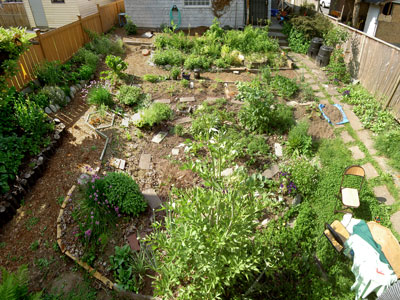 (garden panorama, facing south)