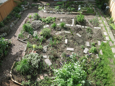 (garden panorama, facing south)